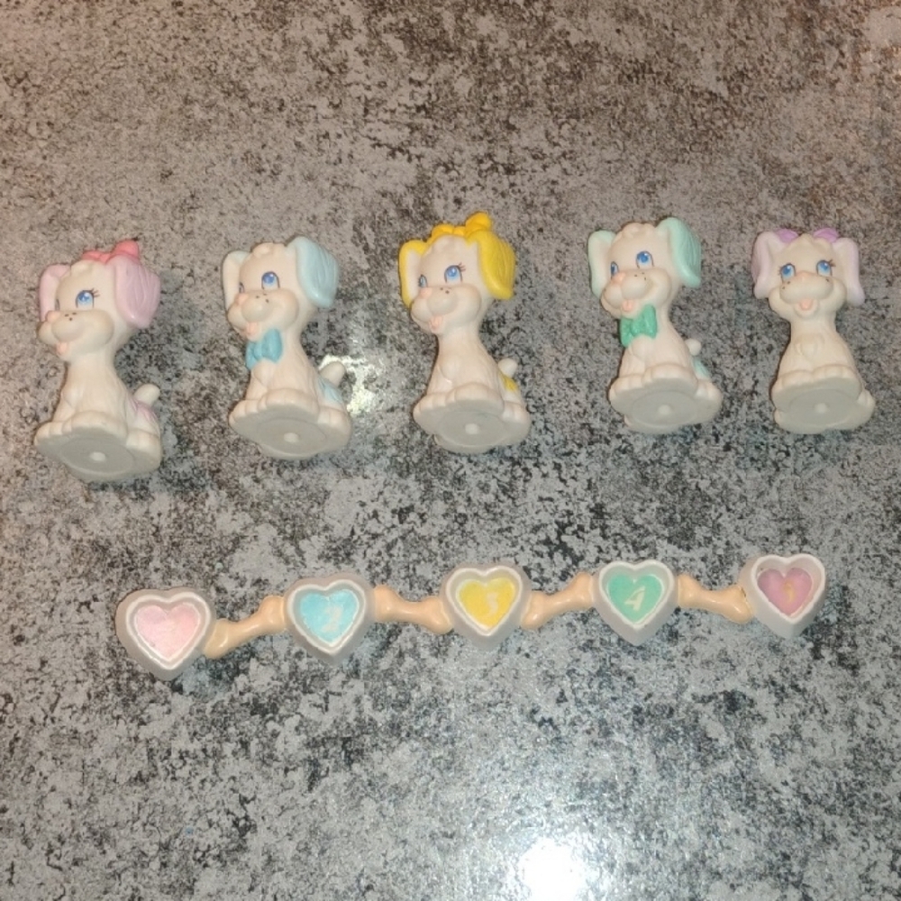 Adorable Elephant Figurine Set with Heart Accents